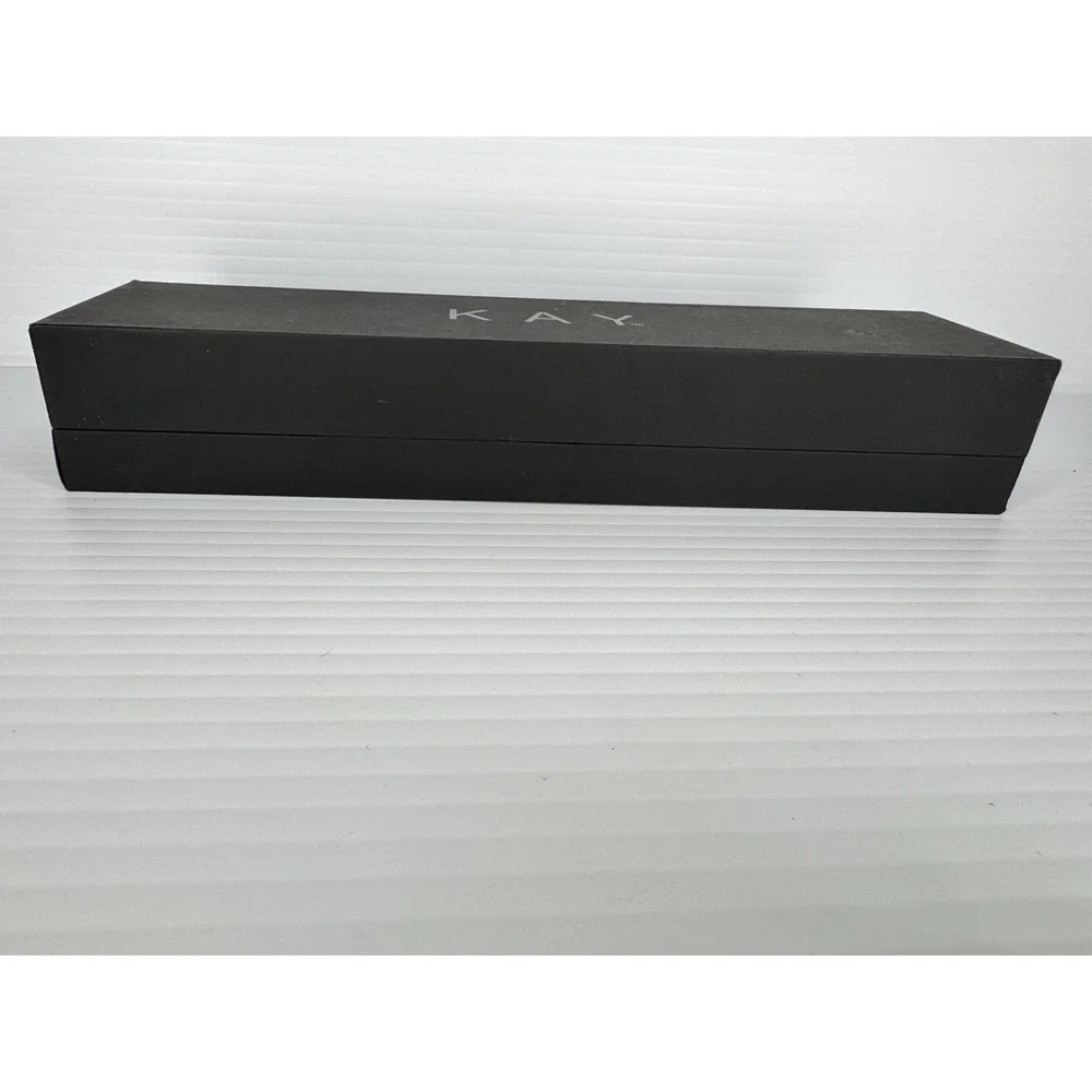 KAY Black Rectangle Velvet Lined Bracelet Jewelry Box 9x2x2 in 1-Piece